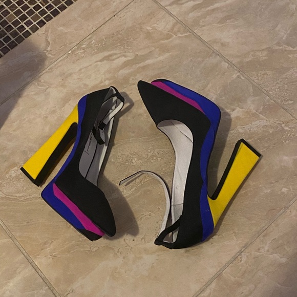 Jeffrey Campbell Platform ColourBlock Heels - Picture 6 of 8